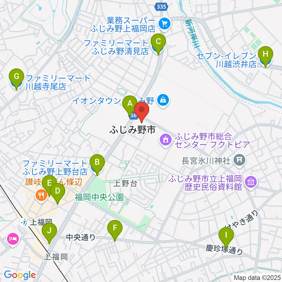 ふじみ野ステラ・イースト周辺のコンビニエンスストア一覧地図