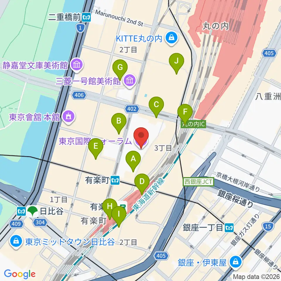 東京国際フォーラム 無料駐車券15枚 （東京国際フォーラムへの行き方4  