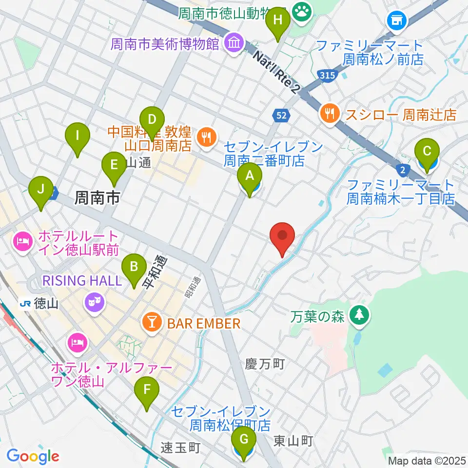 グランドミック周南楽器 御弓店周辺のコンビニエンスストア一覧地図