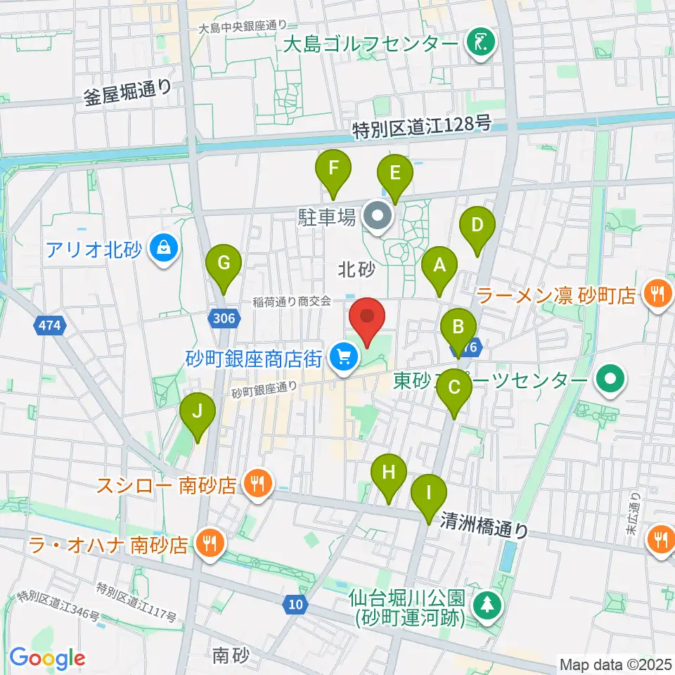 砂町文化センター周辺のコンビニエンスストア一覧地図
