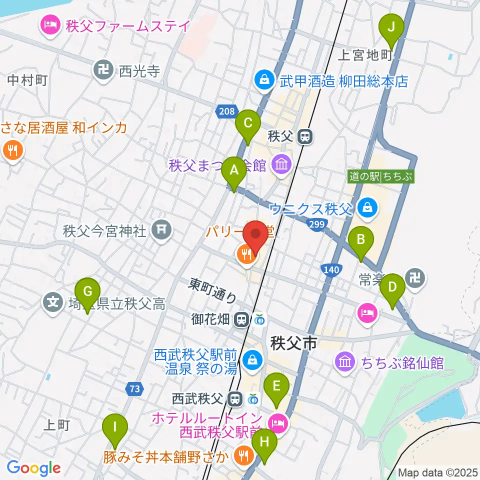 秩父ladderladder周辺のコンビニエンスストア一覧地図