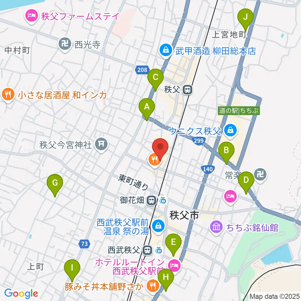 秩父ladderladder周辺のコンビニエンスストア一覧地図