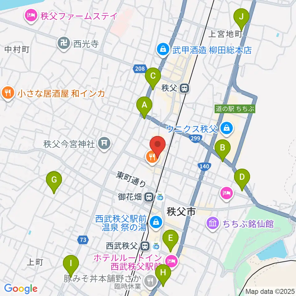 秩父ladderladder周辺のコンビニエンスストア一覧地図