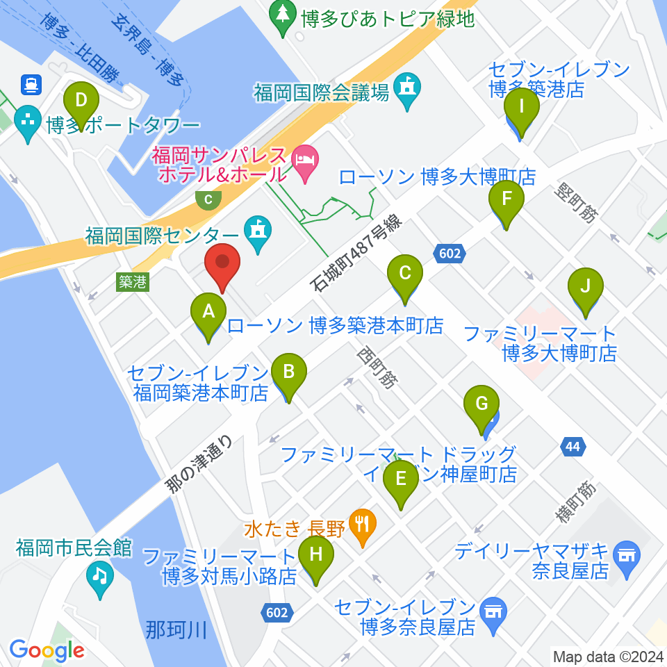 FineSound 築港店周辺のコンビニエンスストア一覧地図