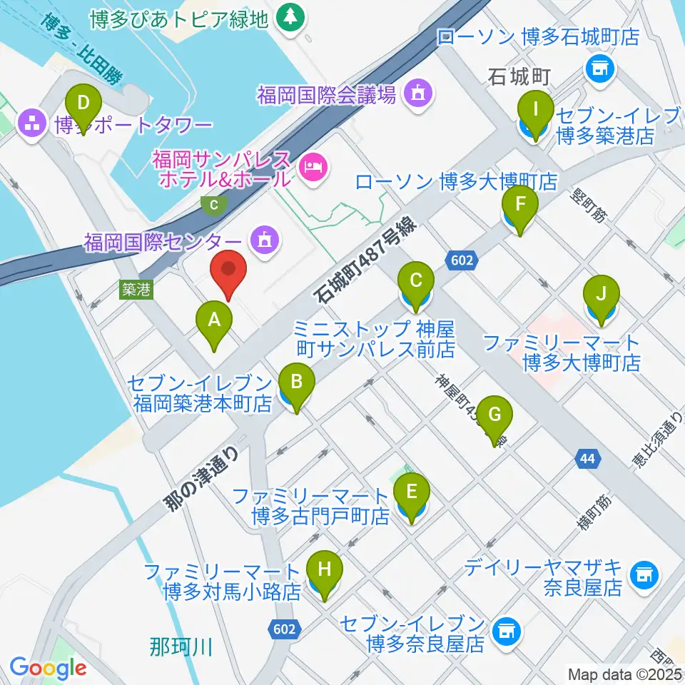 FineSound 築港店周辺のコンビニエンスストア一覧地図