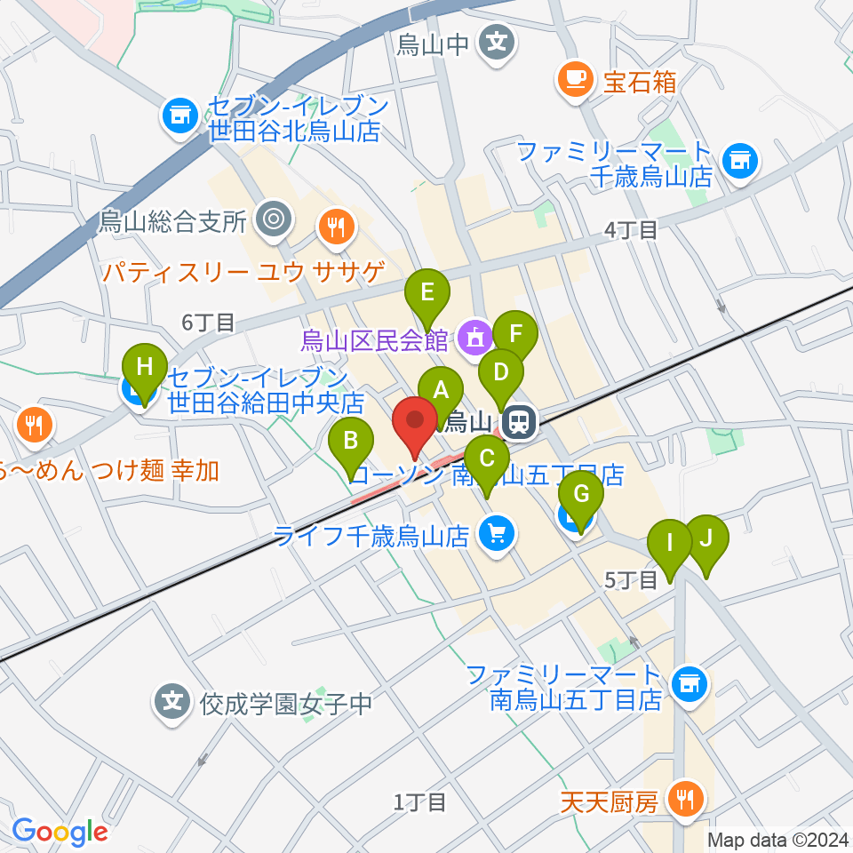 J’Z STUDIO 千歳烏山店周辺のコンビニエンスストア一覧地図