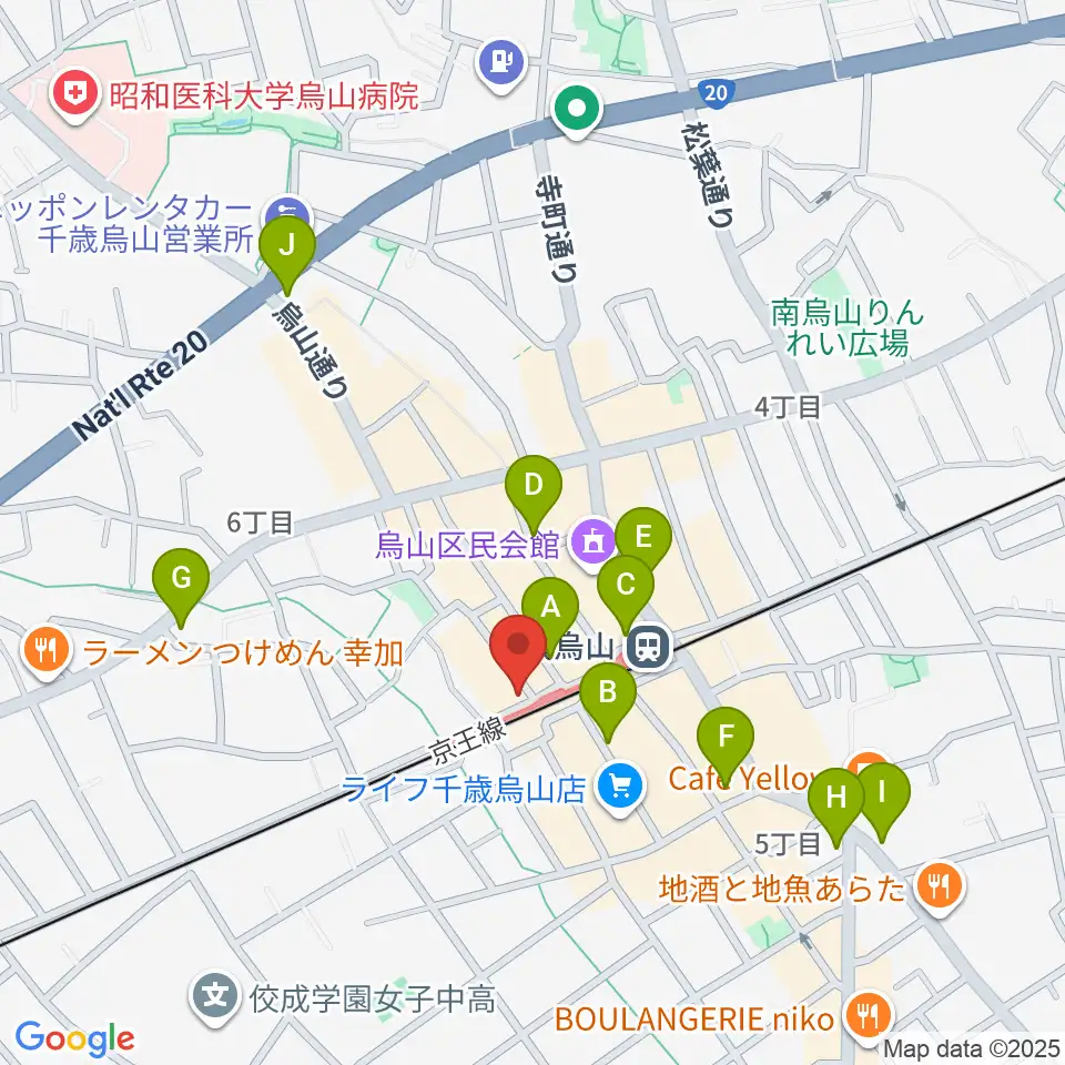 J’Z STUDIO 千歳烏山店周辺のコンビニエンスストア一覧地図