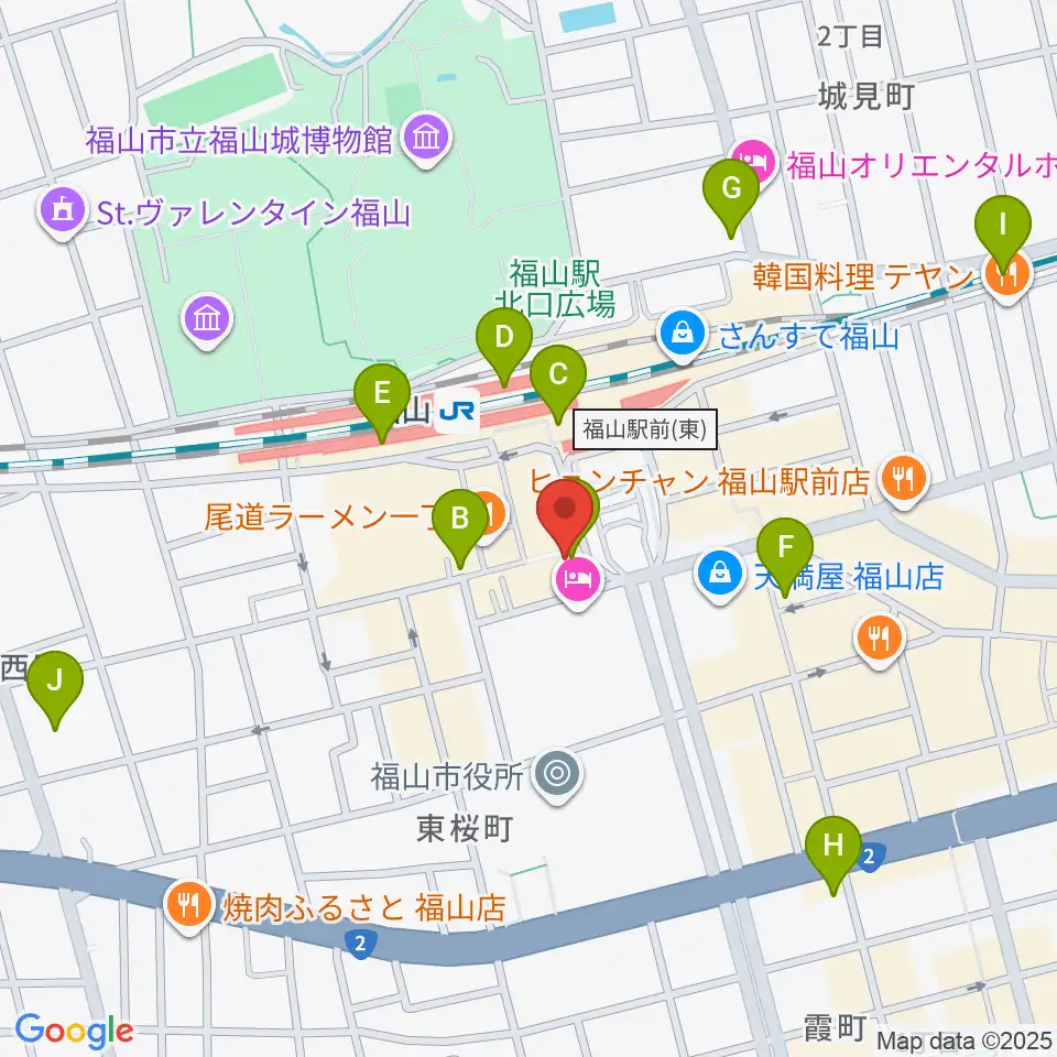 福山Cable周辺のコンビニエンスストア一覧地図