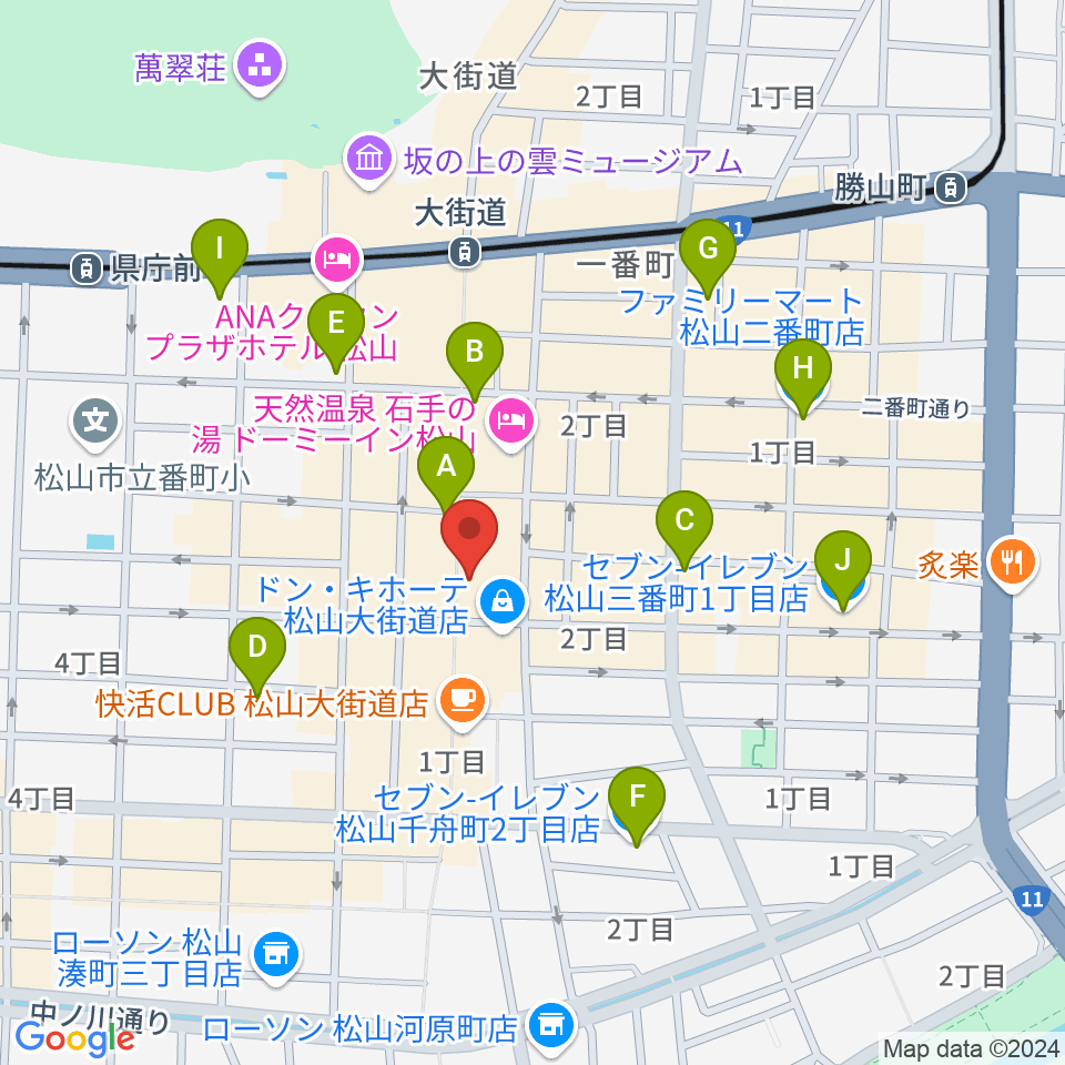 Live music Barカラフル周辺のコンビニエンスストア一覧地図