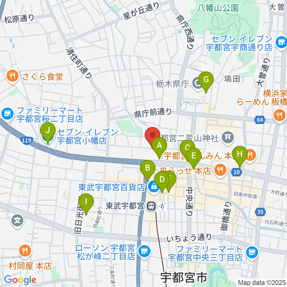 Jazz Spot 近代人周辺のコンビニエンスストア一覧地図