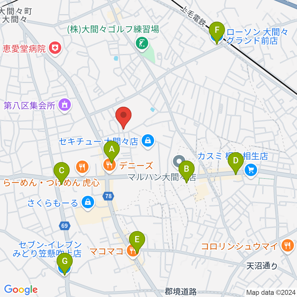 FIGARO周辺のコンビニエンスストア一覧地図