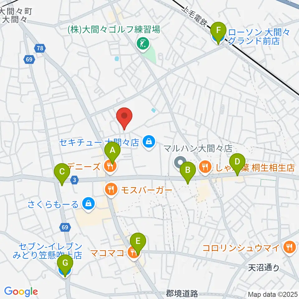 FIGARO周辺のコンビニエンスストア一覧地図