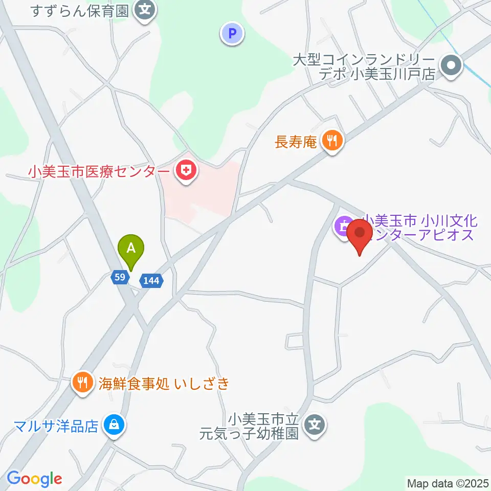 小美玉市小川文化センター アピオス周辺のコンビニエンスストア一覧地図
