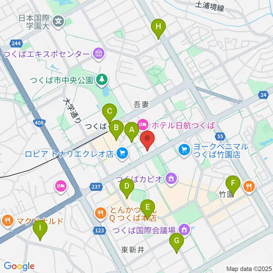ノバホール周辺のコンビニエンスストア一覧地図