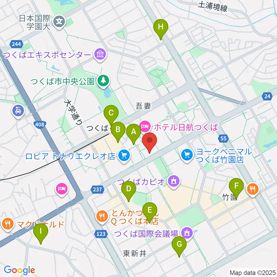 ノバホール周辺のコンビニエンスストア一覧地図