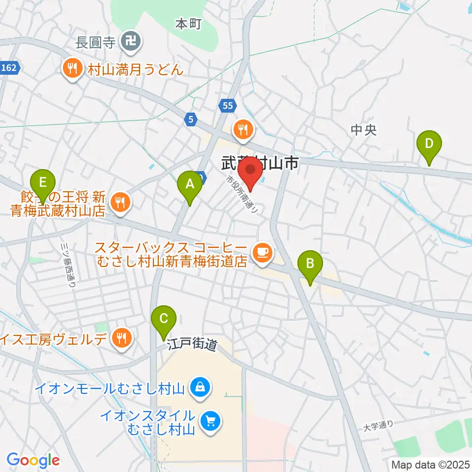 武蔵村山市民会館 さくらホール周辺のコンビニエンスストア一覧地図