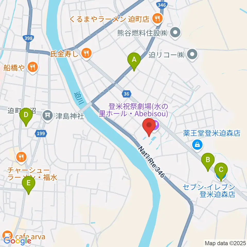 登米祝祭劇場 水の里ホール・Abebisou周辺のコンビニエンスストア一覧地図