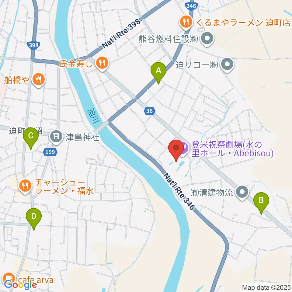 登米祝祭劇場 水の里ホール・Abebisou周辺のコンビニエンスストア一覧地図