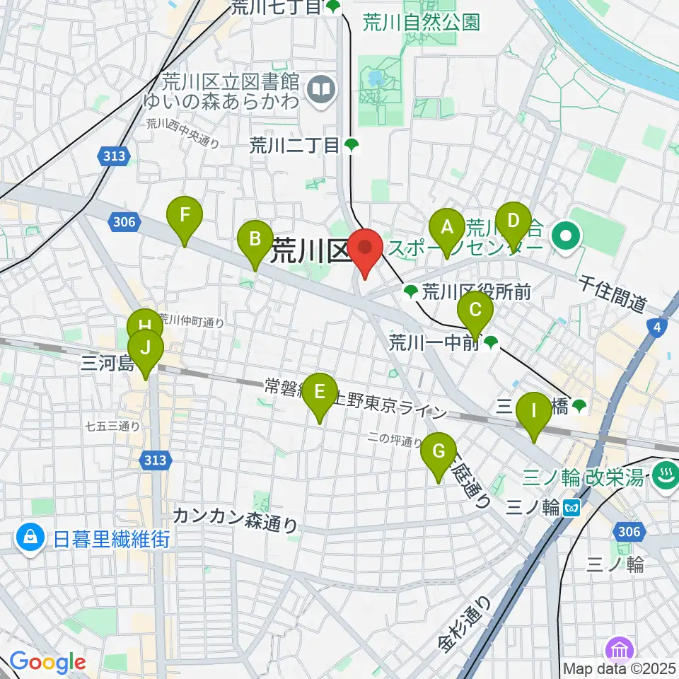 サンパール荒川周辺のコンビニエンスストア一覧地図