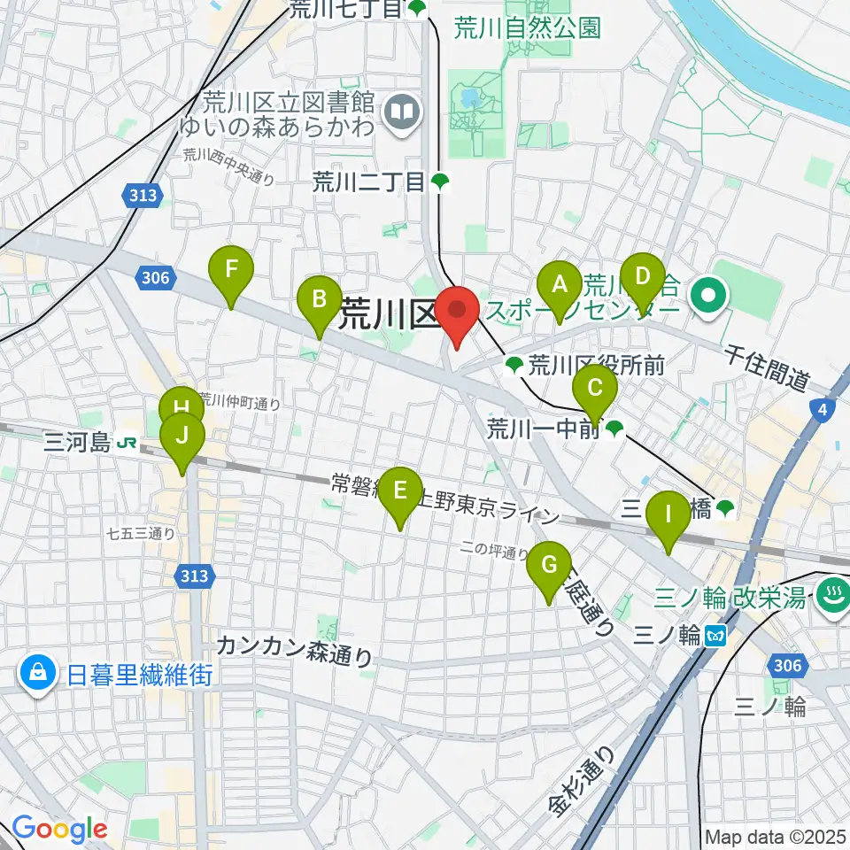 サンパール荒川周辺のコンビニエンスストア一覧地図