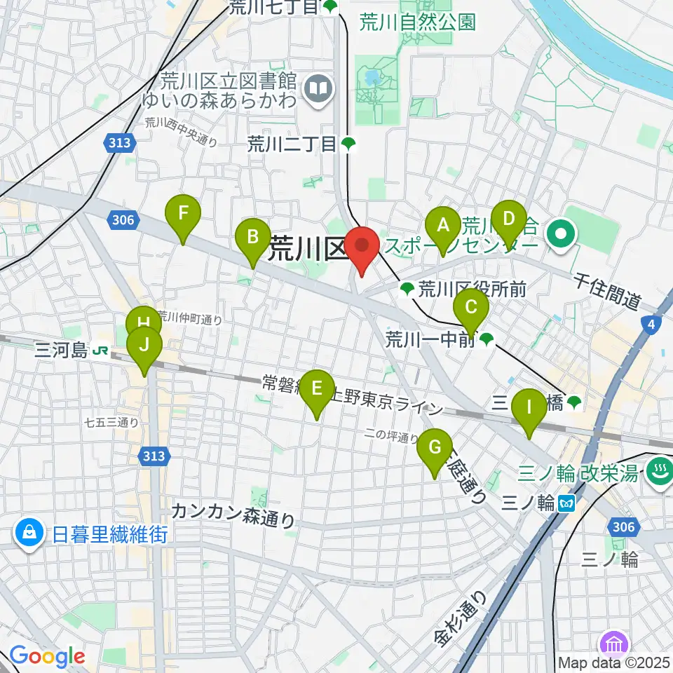サンパール荒川周辺のコンビニエンスストア一覧地図