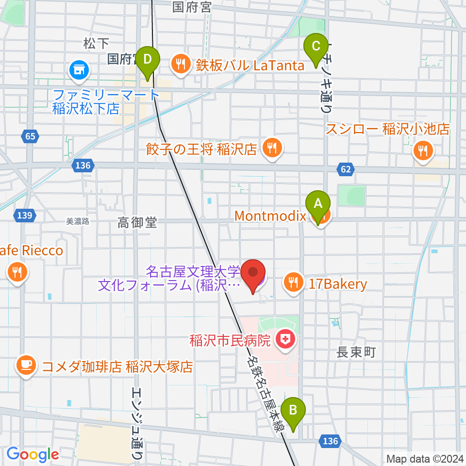 名古屋文理大学文化フォーラム周辺のコンビニエンスストア一覧地図