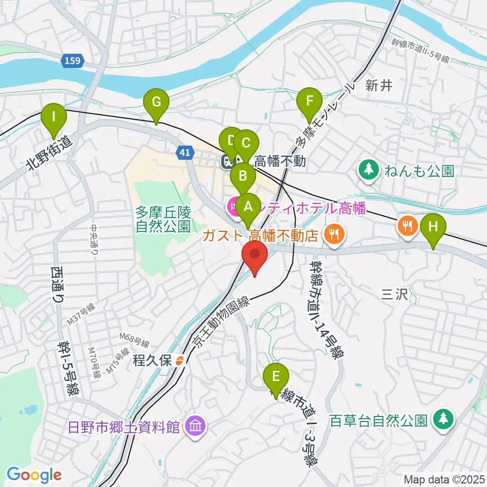 七生公会堂周辺のコンビニエンスストア一覧地図