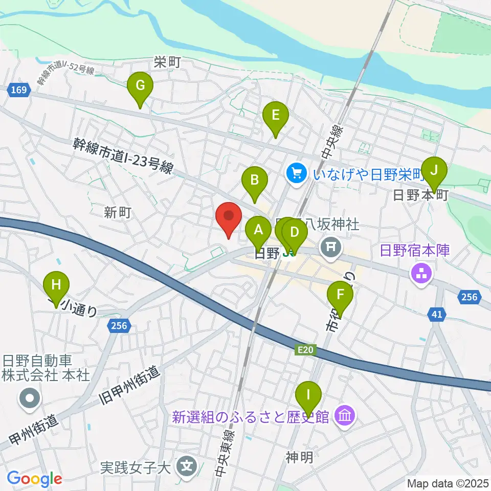 新町交流センター周辺のコンビニエンスストア一覧地図