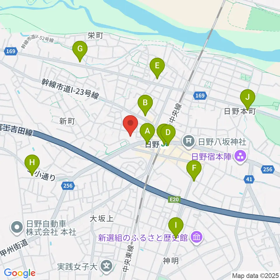 新町交流センター周辺のコンビニエンスストア一覧地図