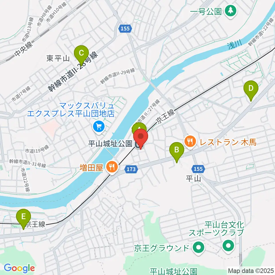 日野市平山交流センター周辺のコンビニエンスストア一覧地図