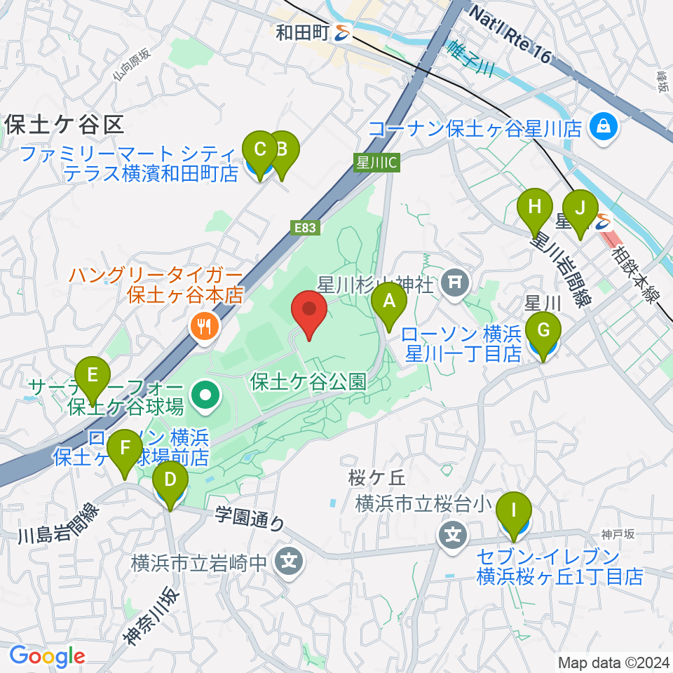 かながわアートホール周辺のコンビニエンスストア一覧地図