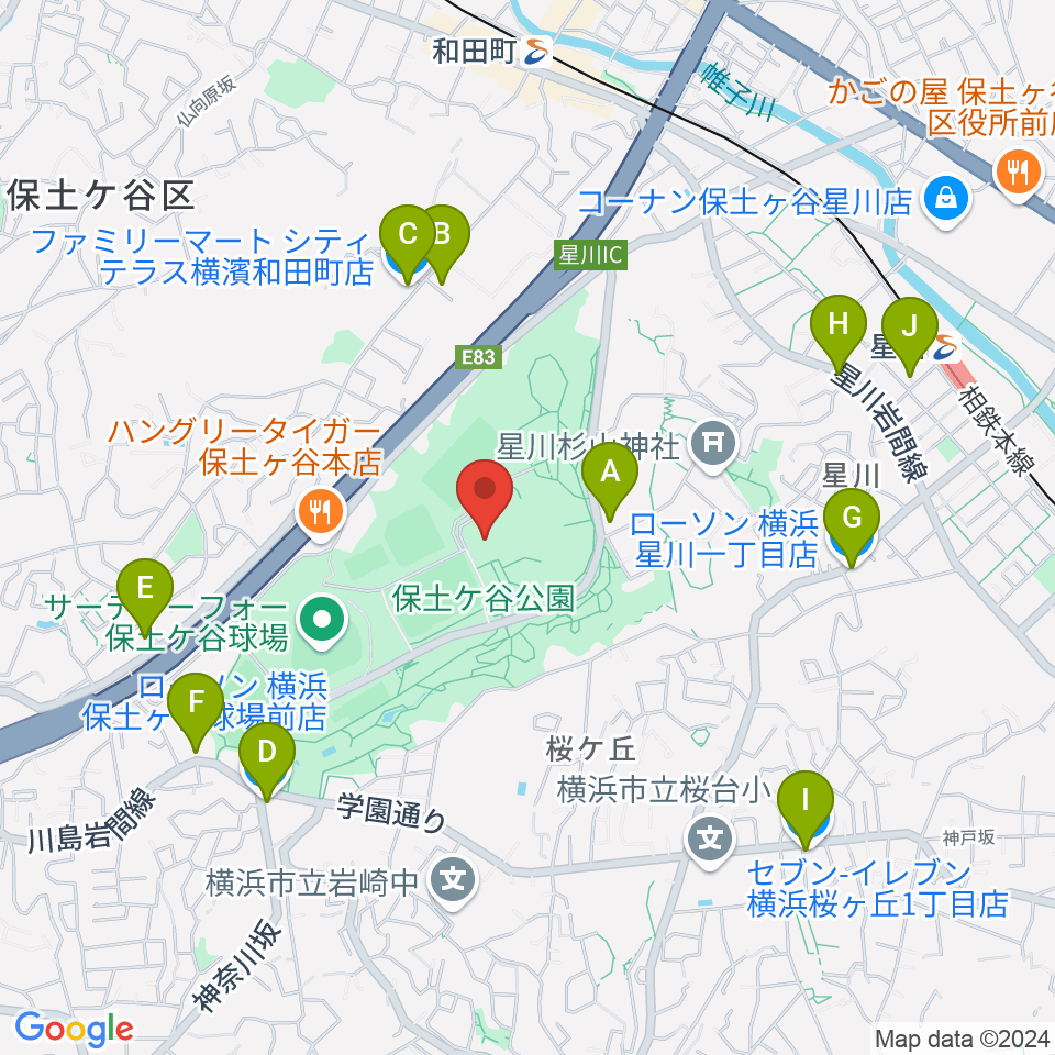 かながわアートホール周辺のコンビニエンスストア一覧地図