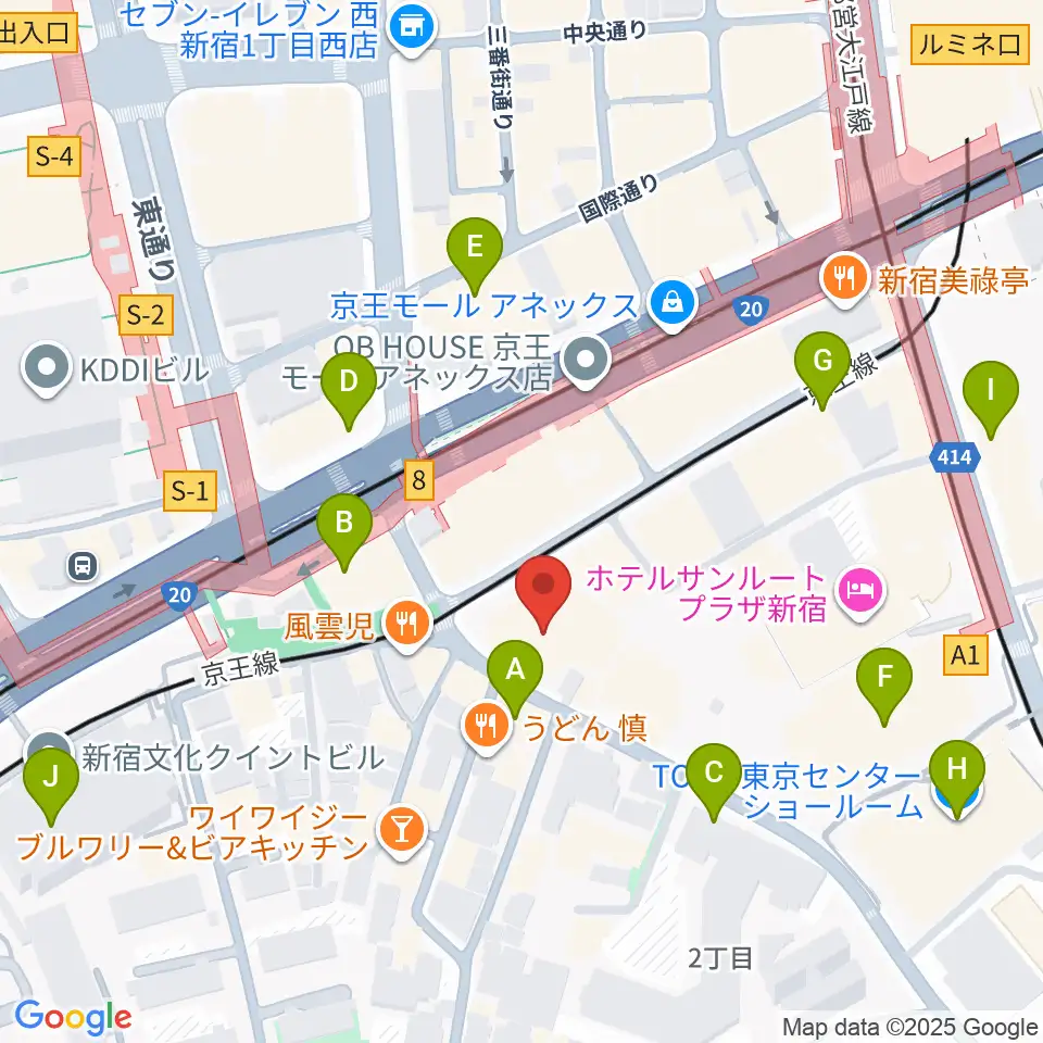 こくみん共済coopホール スペース･ゼロ周辺のコンビニエンスストア一覧地図