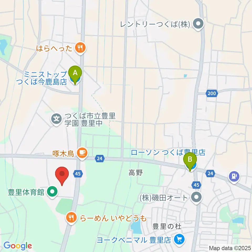 市民ホールとよさと周辺のコンビニエンスストア一覧地図