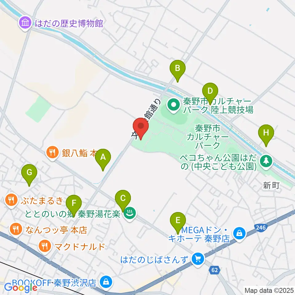 クアーズテック秦野カルチャーホール周辺のコンビニエンスストア一覧地図