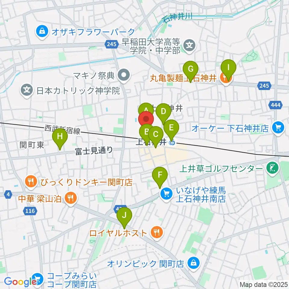 スタジオセイショウ周辺のコンビニエンスストア一覧地図