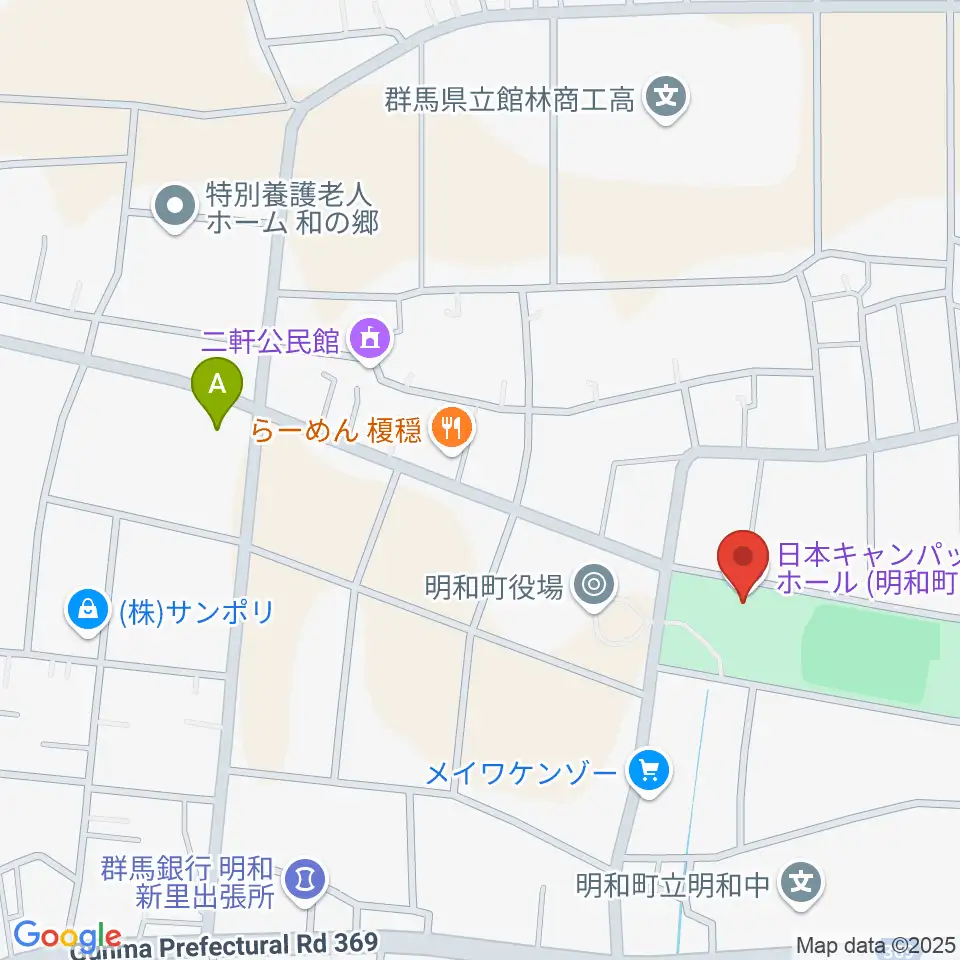 日本キャンパックホール周辺のコンビニエンスストア一覧地図