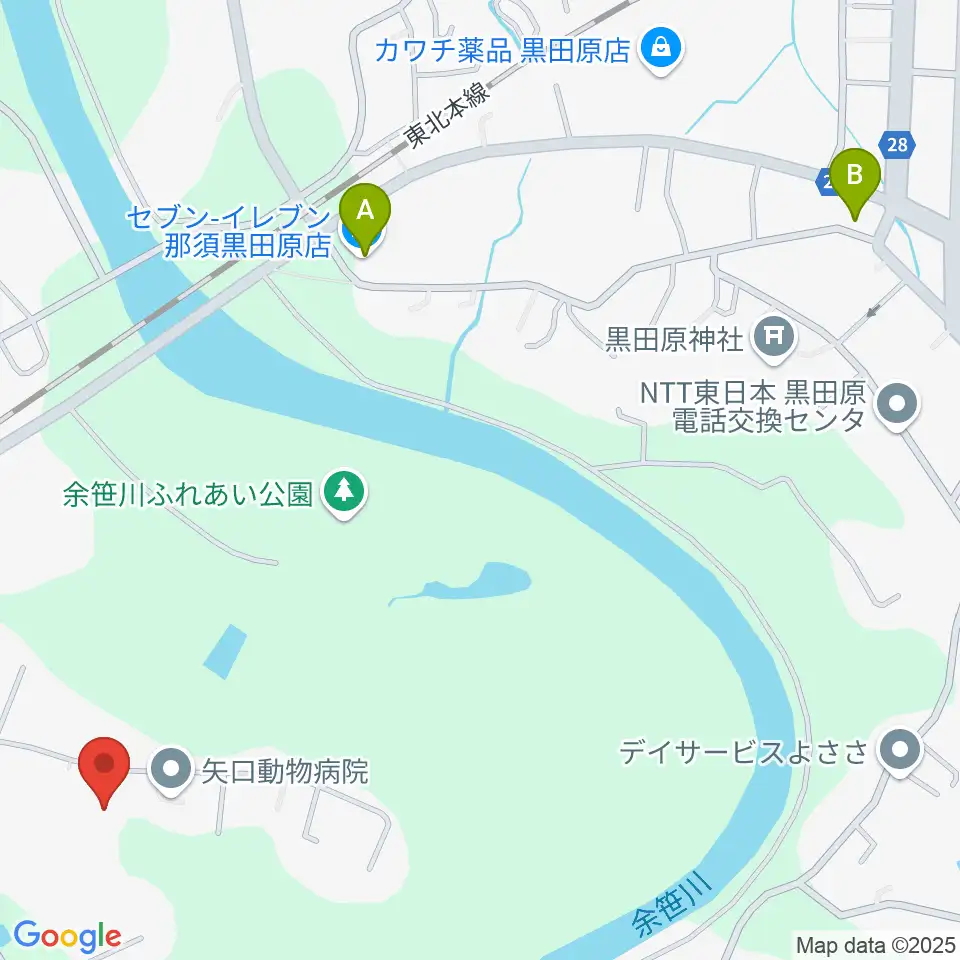 那須町文化センター周辺のコンビニエンスストア一覧地図