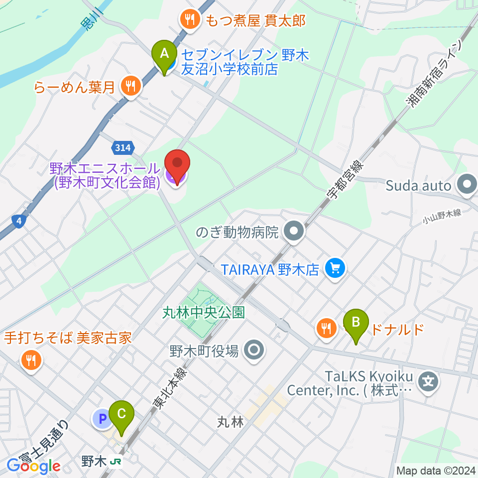 日東工業エニスホール周辺のコンビニエンスストア一覧地図