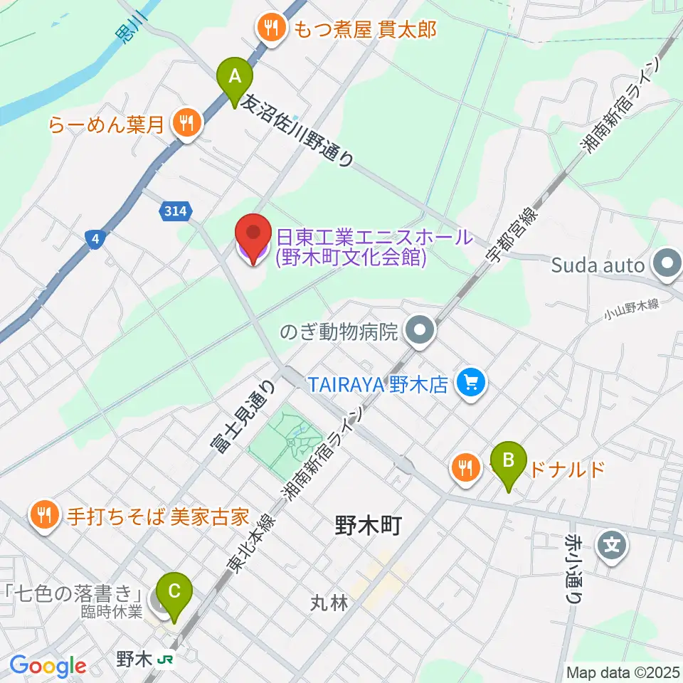 日東工業エニスホール周辺のコンビニエンスストア一覧地図