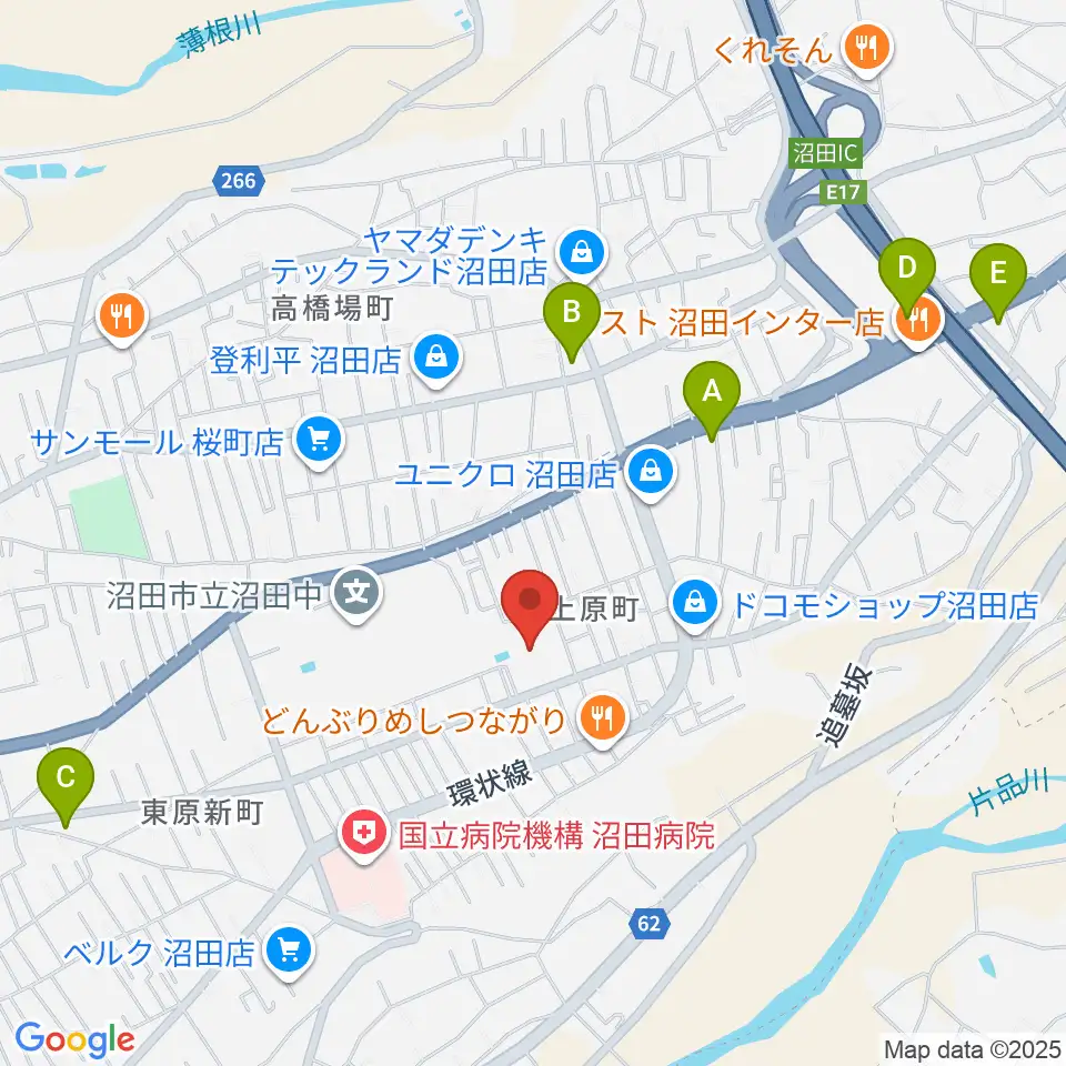 利根沼田文化会館周辺のコンビニエンスストア一覧地図