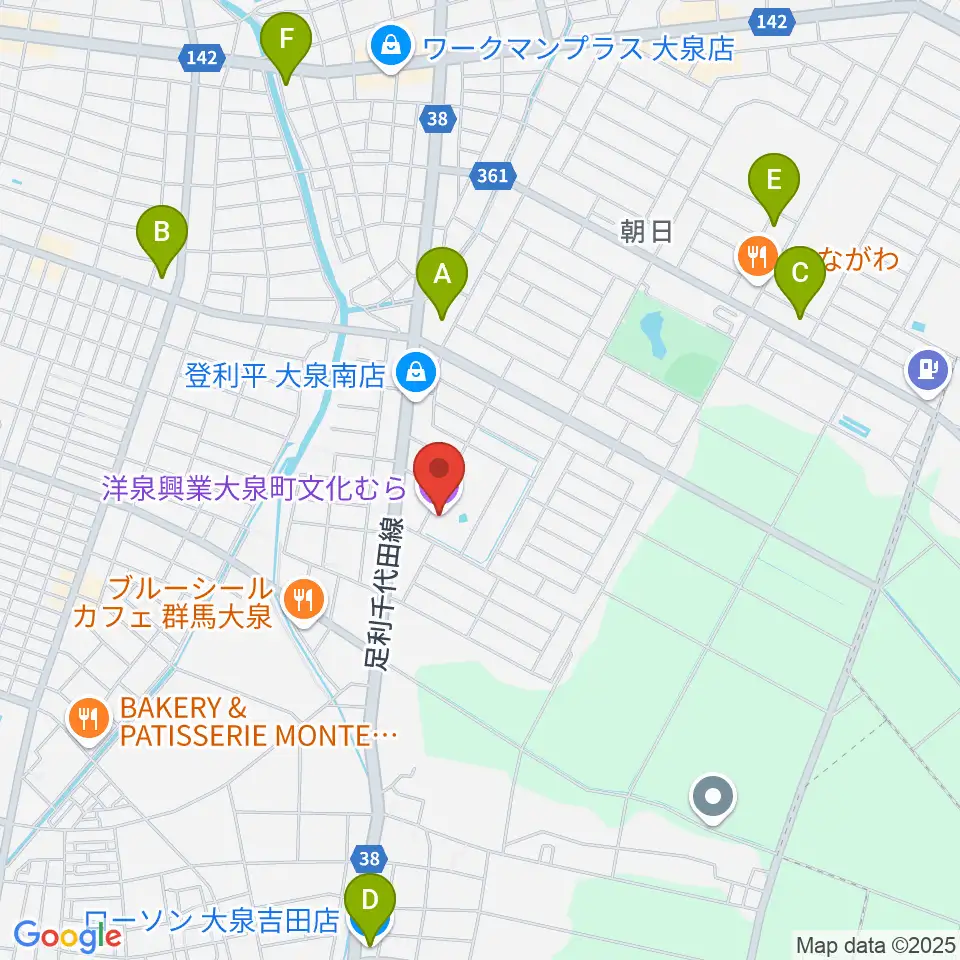 洋泉興業大泉町文化むら周辺のコンビニエンスストア一覧地図