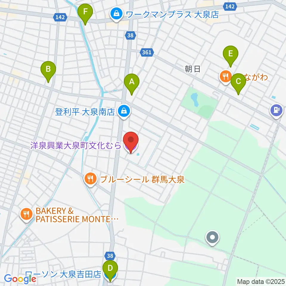 洋泉興業大泉町文化むら周辺のコンビニエンスストア一覧地図