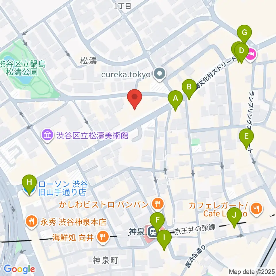タカギクラヴィア 松濤サロン周辺のコンビニエンスストア一覧地図