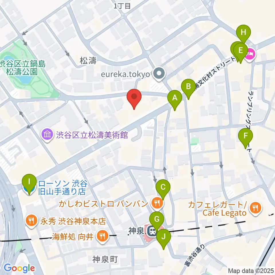 タカギクラヴィア 松濤サロン周辺のコンビニエンスストア一覧地図