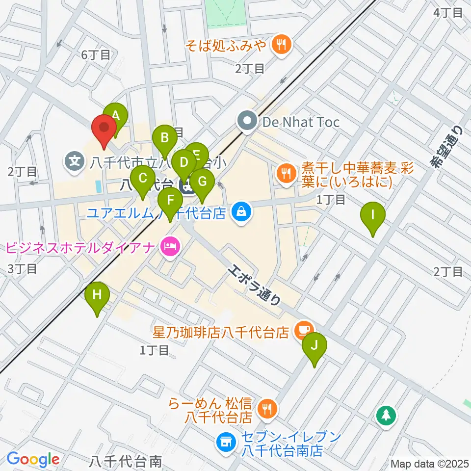 八千代台文化センター周辺のコンビニエンスストア一覧地図