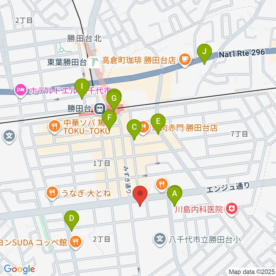勝田台文化センター周辺のコンビニエンスストア一覧地図