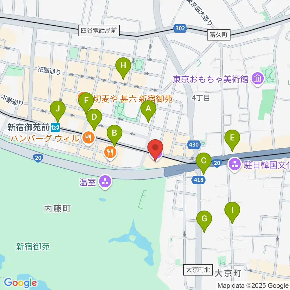 四谷地域センター周辺のコンビニエンスストア一覧地図