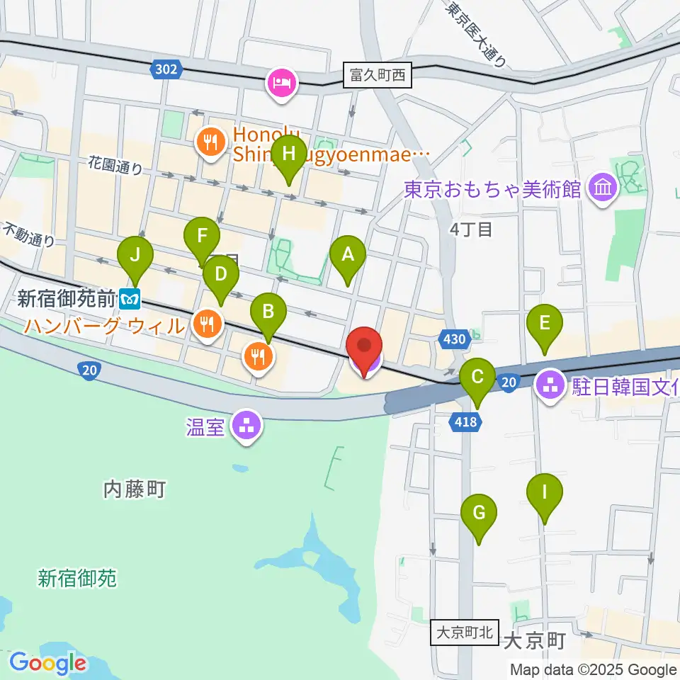 四谷地域センター周辺のコンビニエンスストア一覧地図