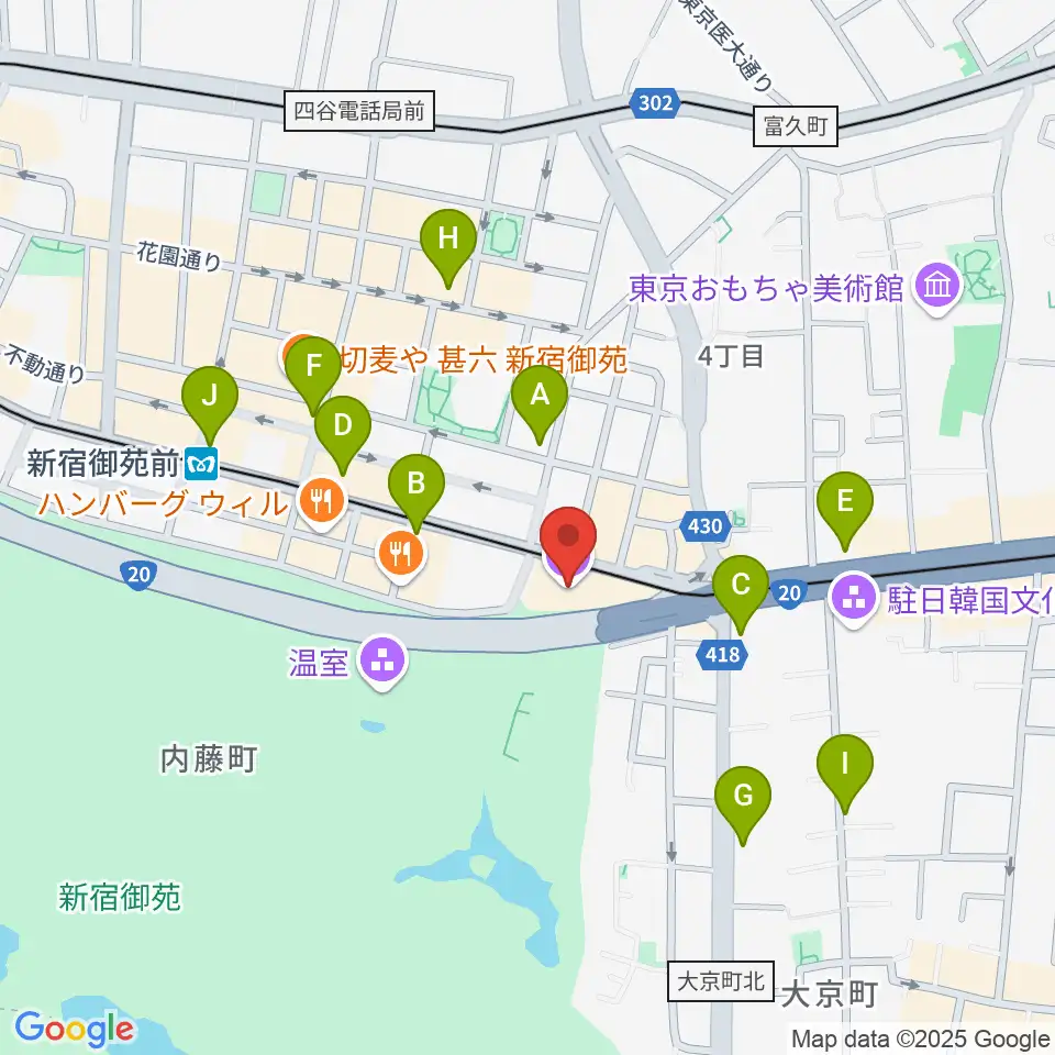 四谷区民ホール周辺のコンビニエンスストア一覧地図